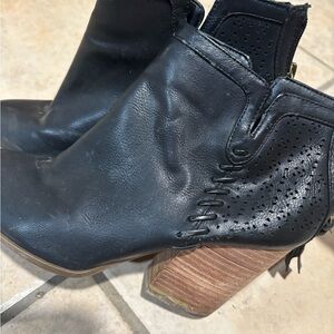 Black Leather Ankle Boots